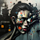 Futuristic Portrait of Woman with Mechanical Elements