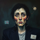 Exaggerated Illustration of a Man with Unique Features