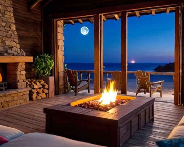 Cozy Seaside Retreat with Ocean View and Fire Pit