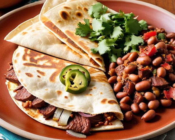 Savory Beef Tacos with Red Beans and Fresh Garnishes