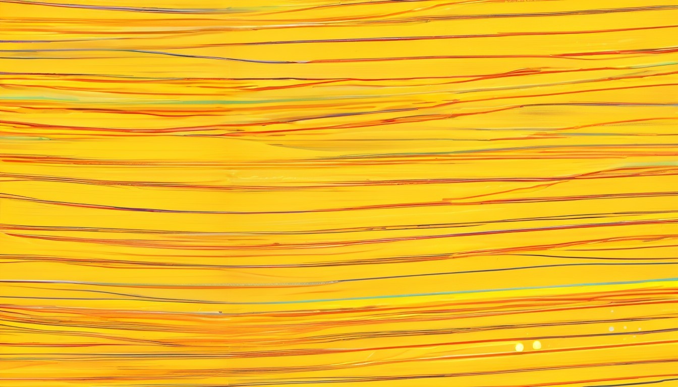 Vibrant Yellow Background with Wavy Textured Lines