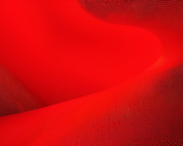 Vibrant Abstract Composition with Curves in Red
