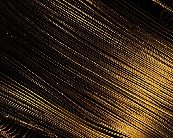 Abstract Design with Golden Lines on Dark Background