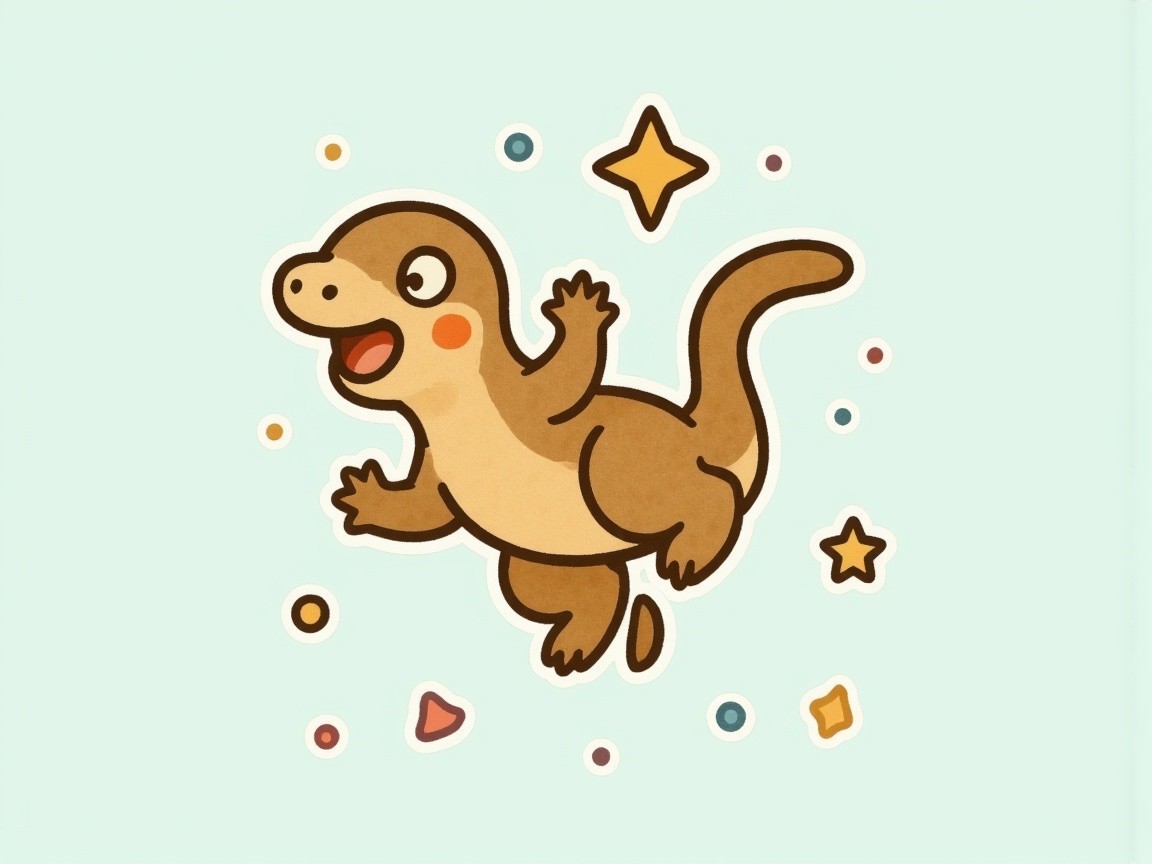 Cartoon Dinosaur Character in Playful Pastel Setting