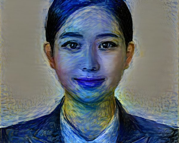 Stylized Portrait of a Woman in Impressionistic Style
