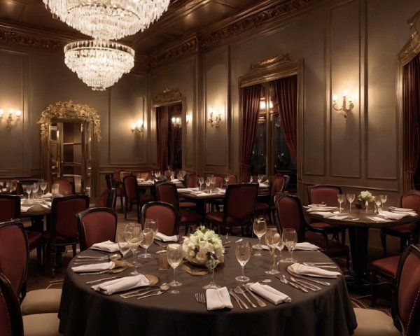 Elegant Dining Room with Lavish Décor and Ambiance