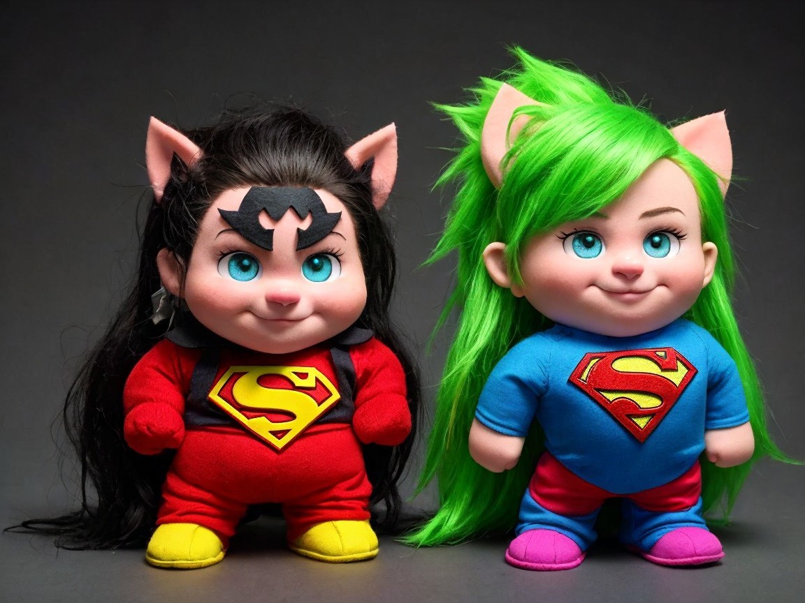 Cartoon Superhero Dolls with Unique Features