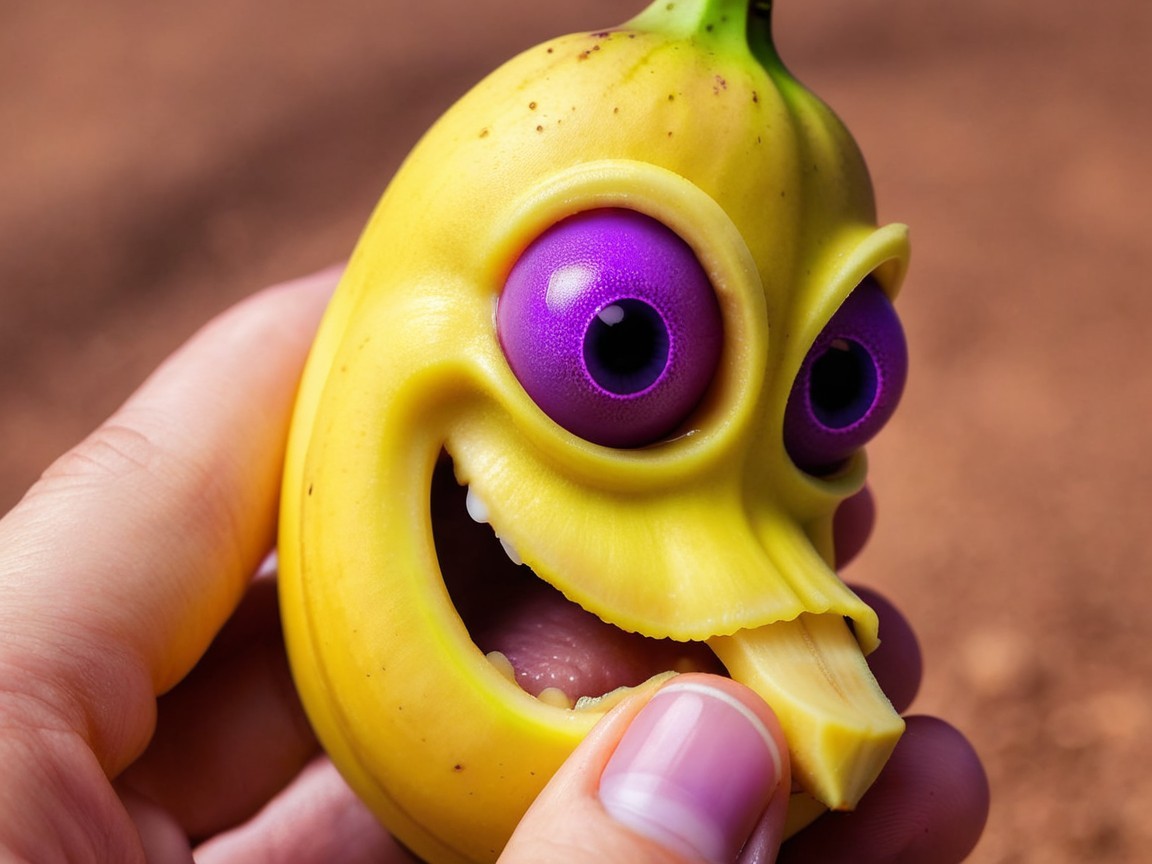 Whimsical Banana Toy with Playful Features