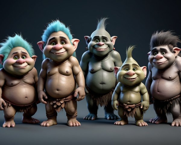 Five Unique Troll-Like Creatures with Distinct Features