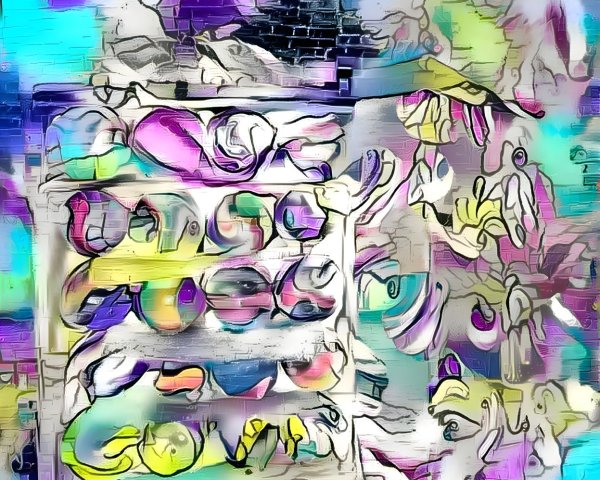 Abstract Mural with Vibrant Colors and Dynamic Shapes