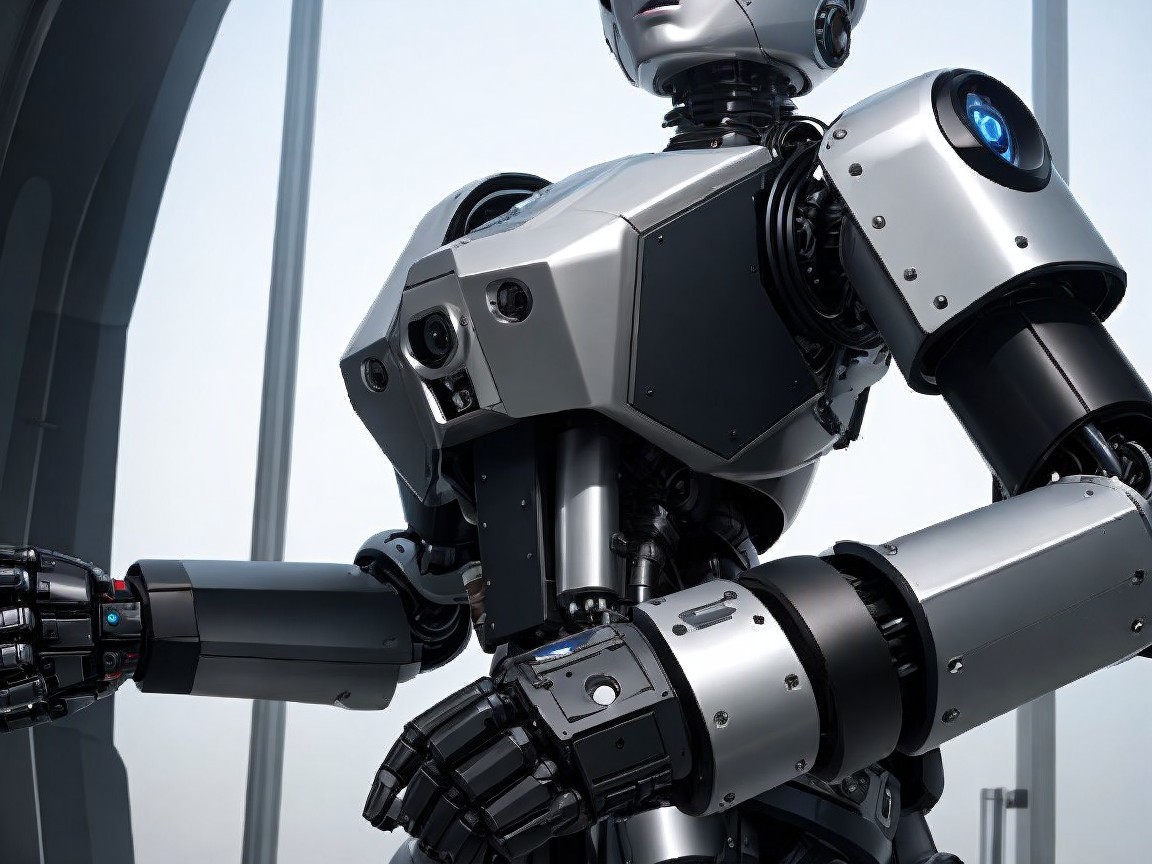 Futuristic Humanoid Robot in Sleek Modern Environment