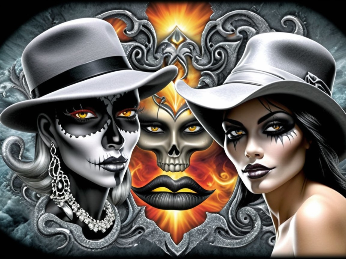 Dramatic Makeup and Gothic Aesthetic in Portraits