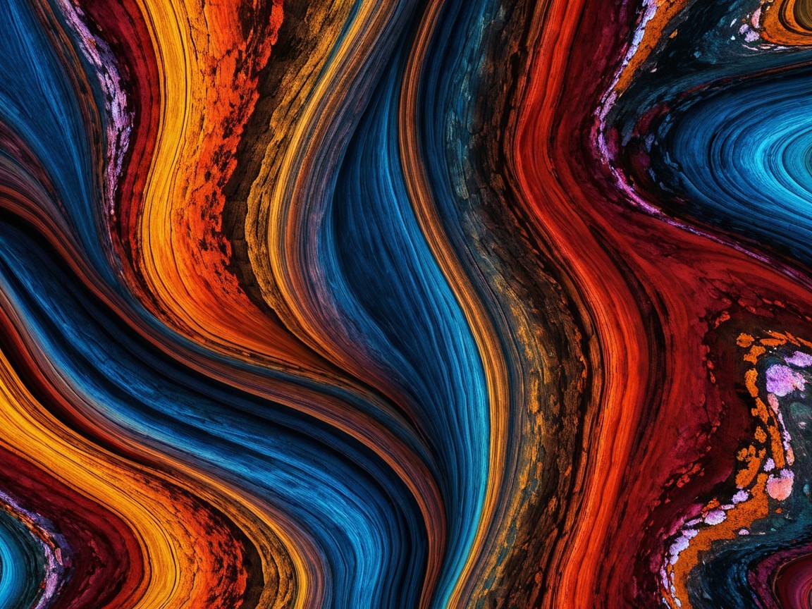 Vibrant Abstract Design with Flowing Wave Patterns
