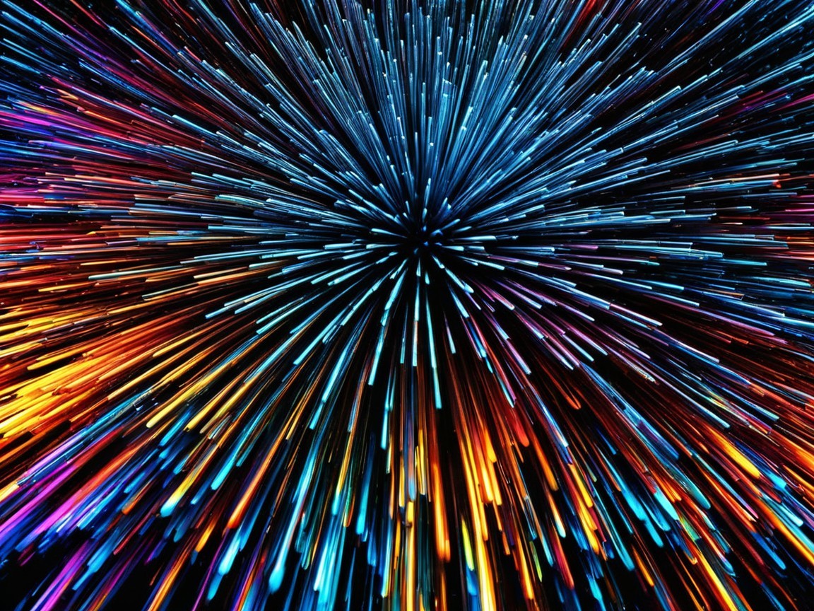 Vibrant Color Explosion with Depth and Motion Effects