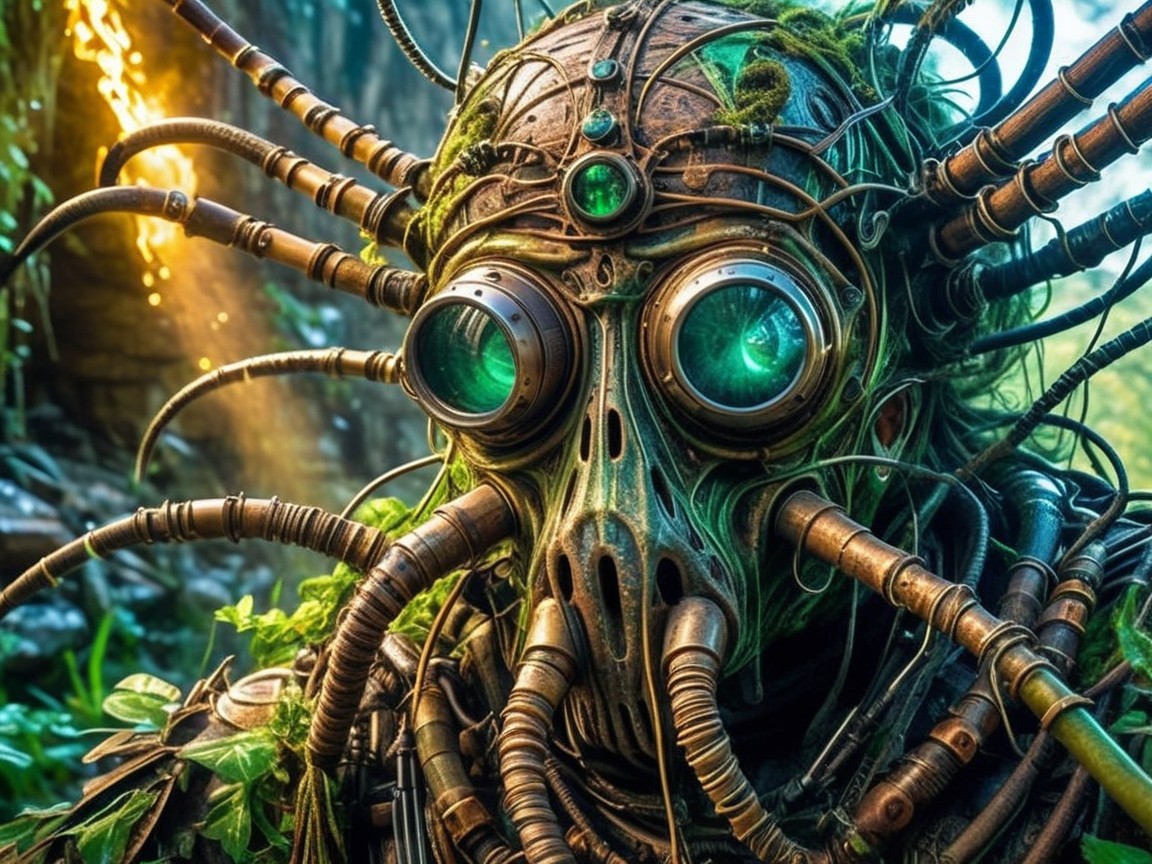 Mechanical Figure Merging Nature and Technology