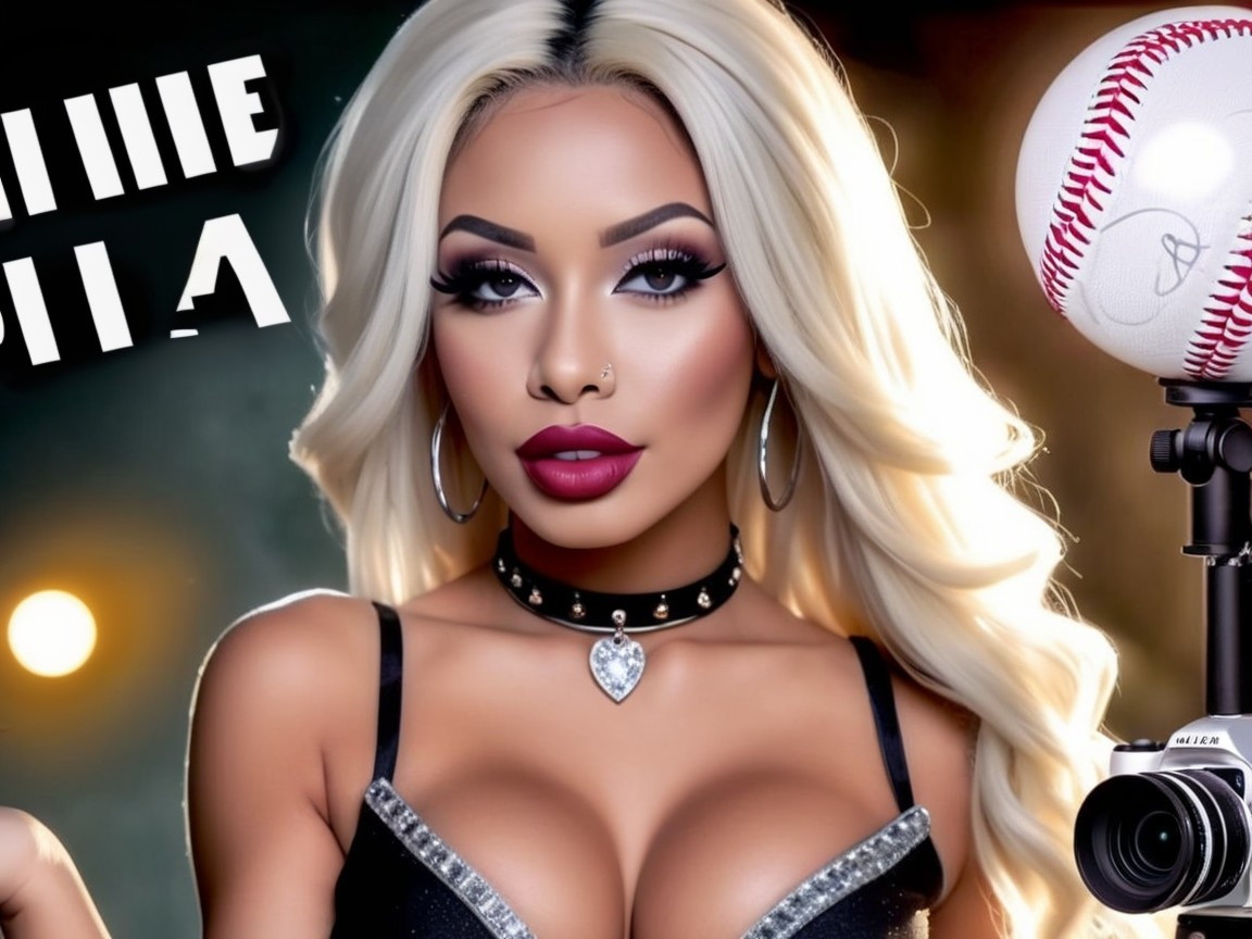 Glamorous figure with bold makeup and stylish outfit