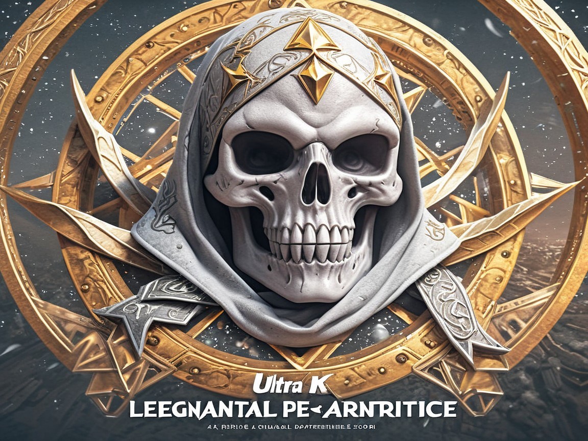 Intricately Designed Skull with Golden Accents