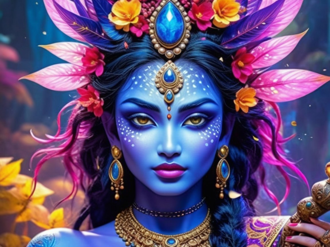 Vibrant Character in Mystical Forest Setting