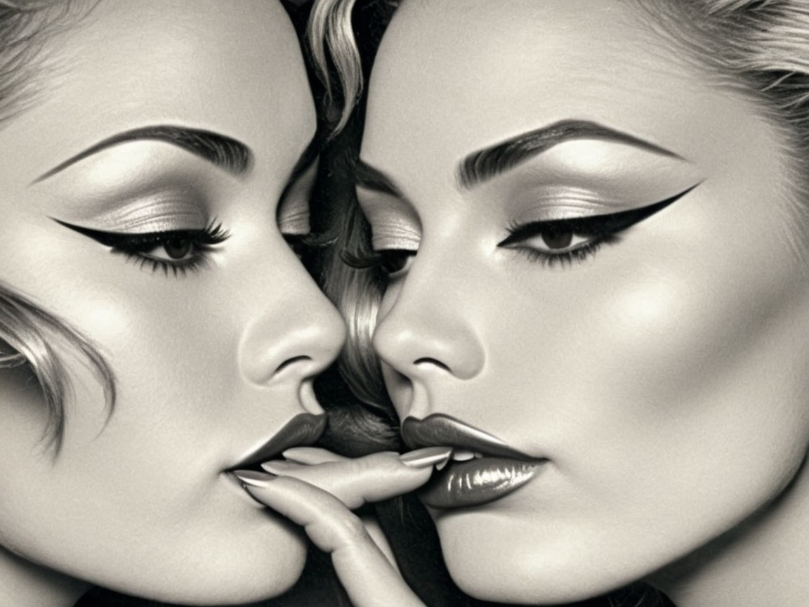 Close-Up Profiles of Women with Bold Makeup Features