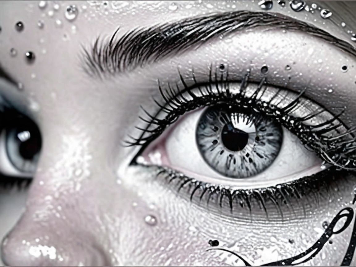 Close-up of a mesmerizing eye with intricate design