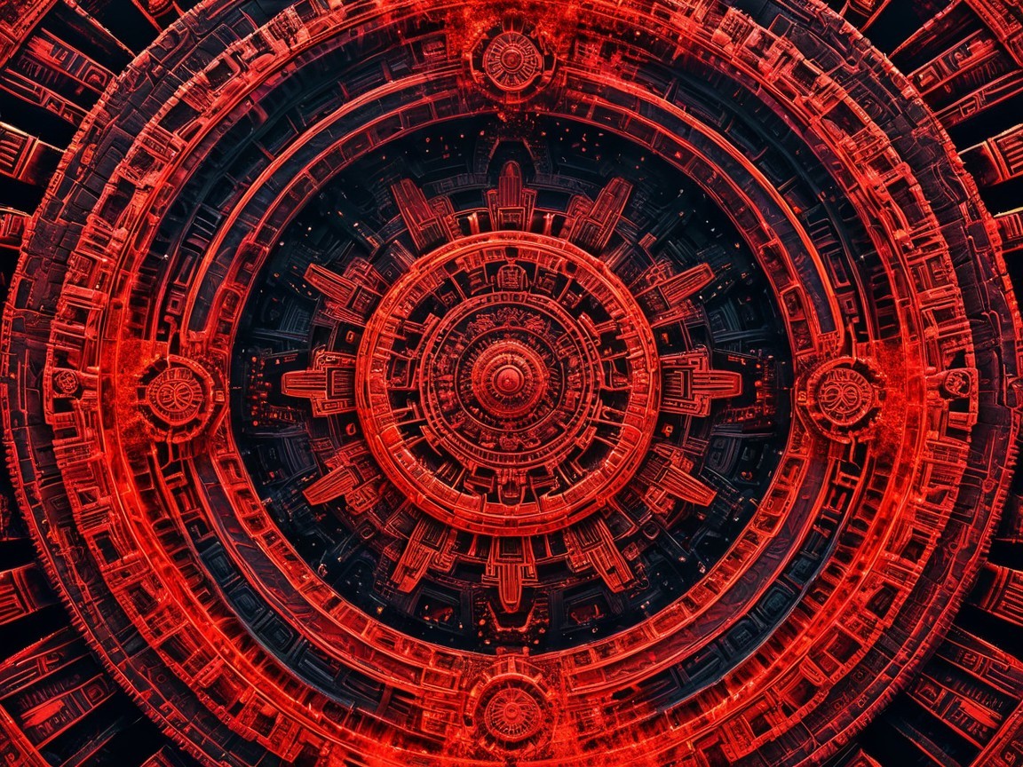 Vibrant Geometric Design with Concentric Circles