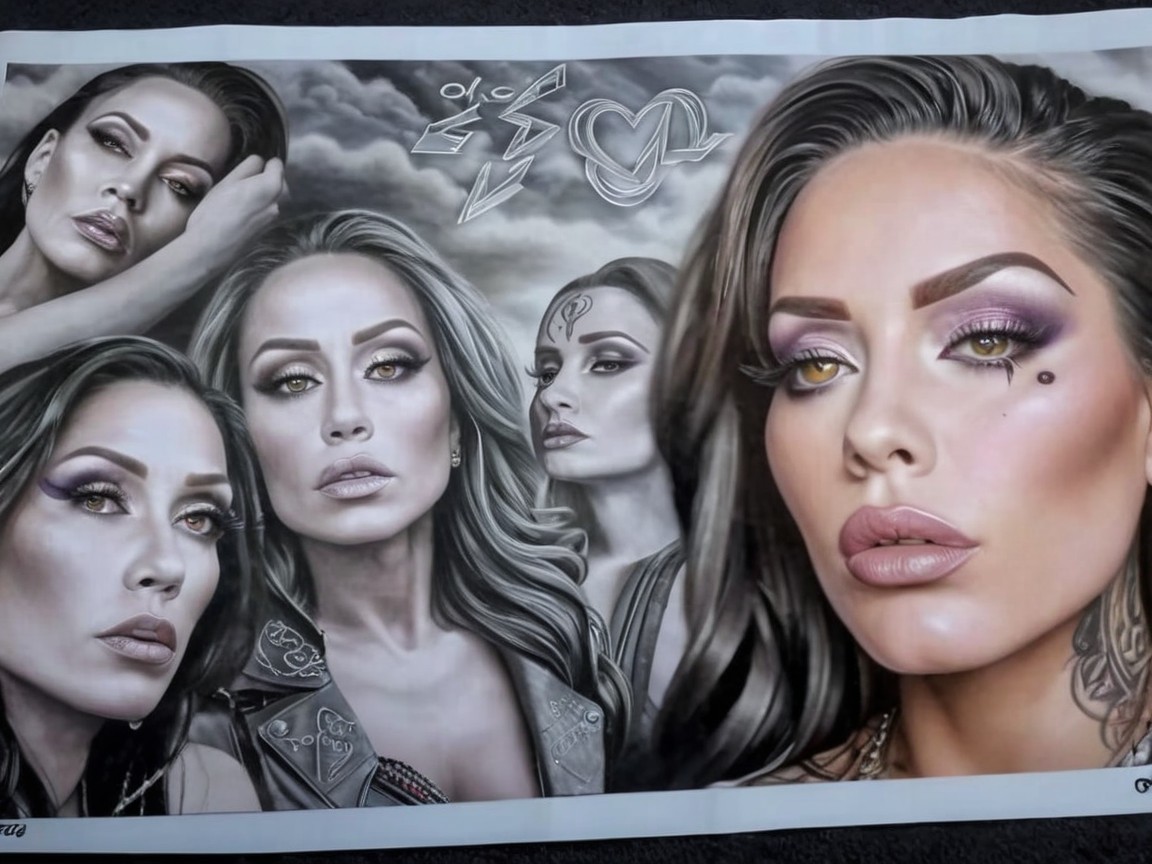 Artistic Portrait of a Woman with Bold Makeup Styles