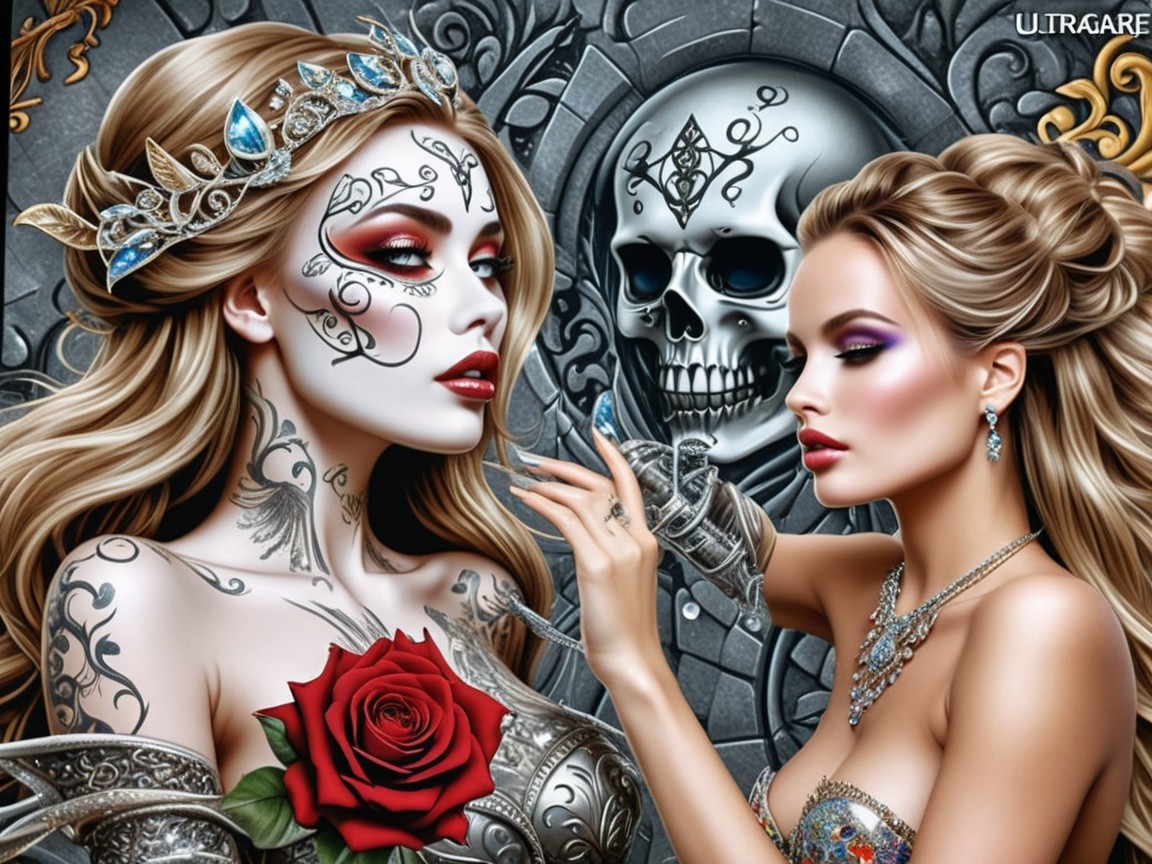 Striking Women with Tattoos and Gothic Elements