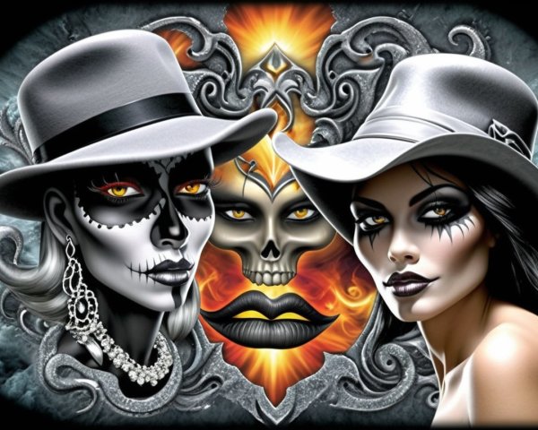 Dramatic Makeup and Gothic Aesthetic in Portraits