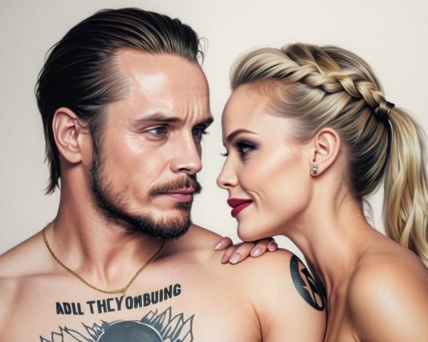 Close-Up Portrait of a Couple with Intense Chemistry