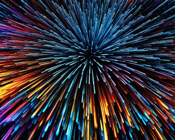 Vibrant Color Explosion with Depth and Motion Effects