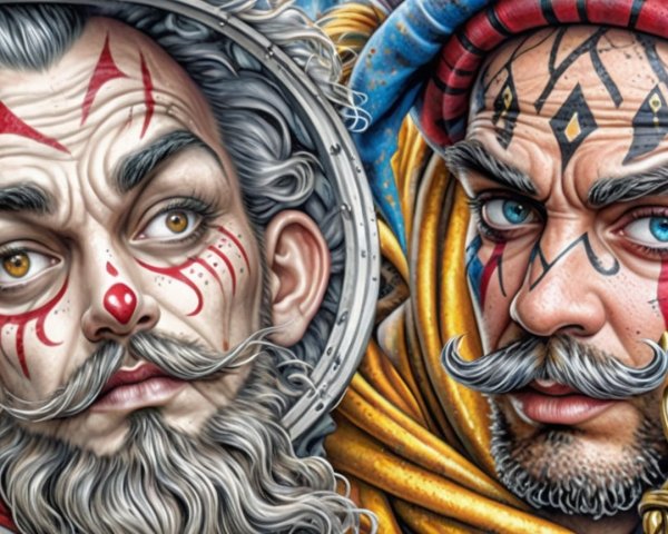 Elaborate Characters with Distinctive Tattoos and Styles