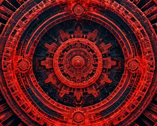 Vibrant Geometric Design with Concentric Circles
