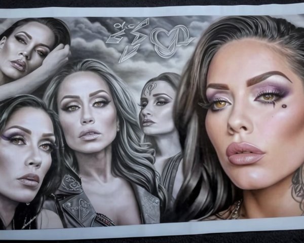 Artistic Portrait of a Woman with Bold Makeup Styles