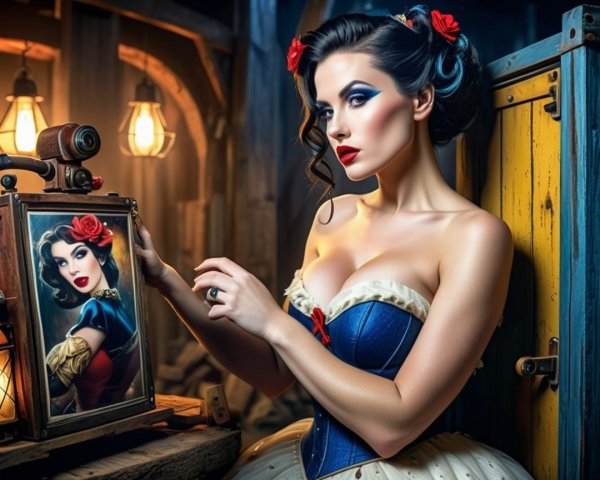 Elegant Fairy Tale Character in Vintage Setting