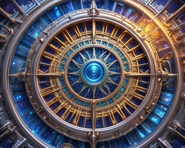 Celestial Design with Concentric Circular Pattern