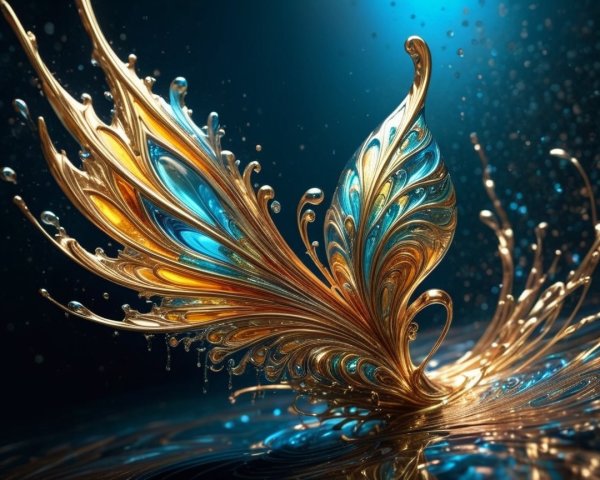 Abstract Butterfly with Vibrant Patterns and Colors