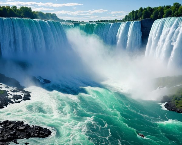 Stunning View of Niagara Falls and Surrounding Nature
