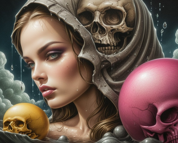 Portrait of a Young Woman in a Brown Cloak