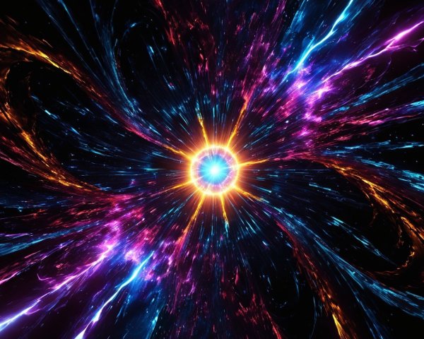 Vibrant Cosmic Explosion with Radiant Colors
