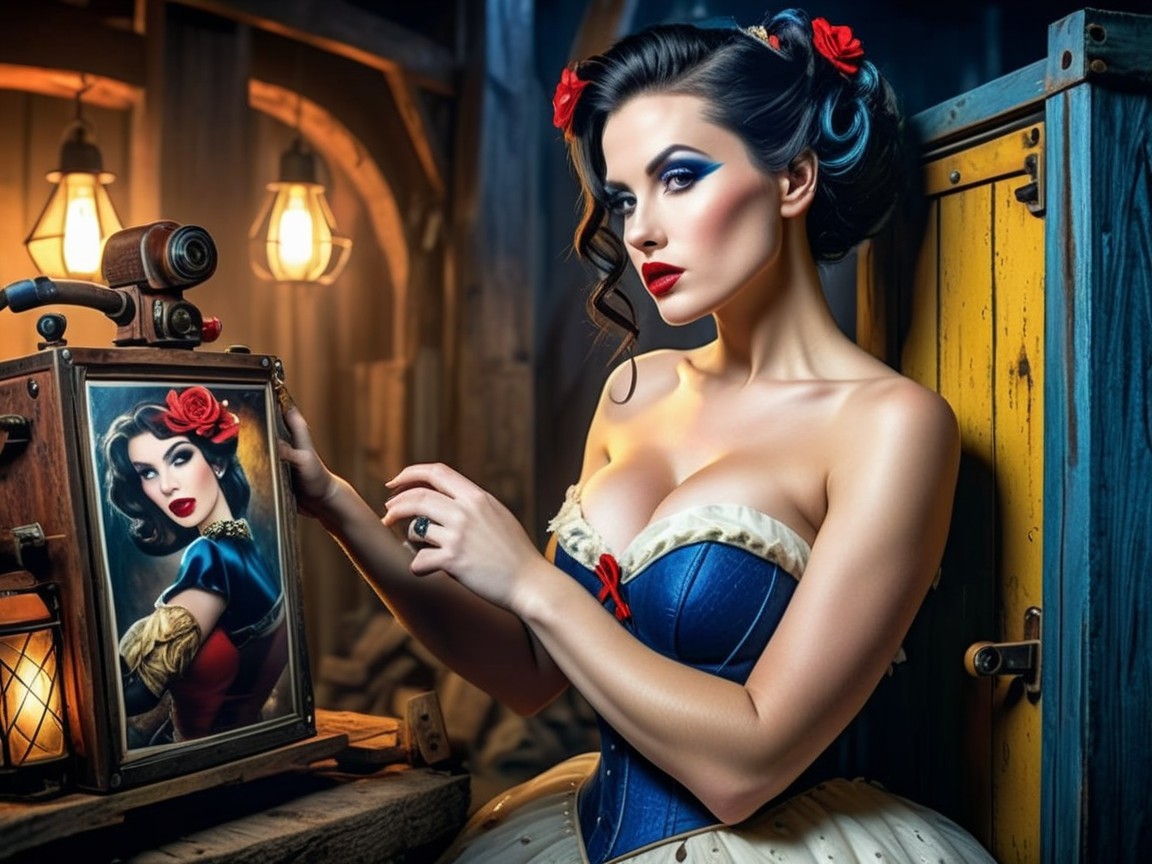 Elegant Fairy Tale Character in Vintage Setting