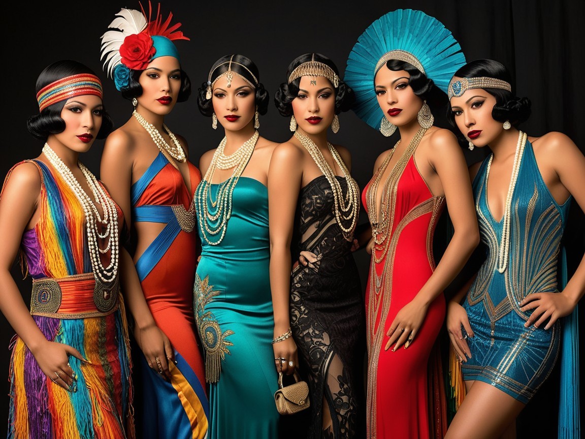 Glamorous 1920s-Inspired Outfits on Six Women