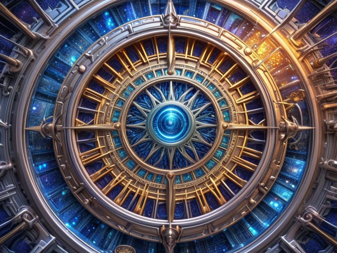 Celestial Design with Concentric Circular Pattern