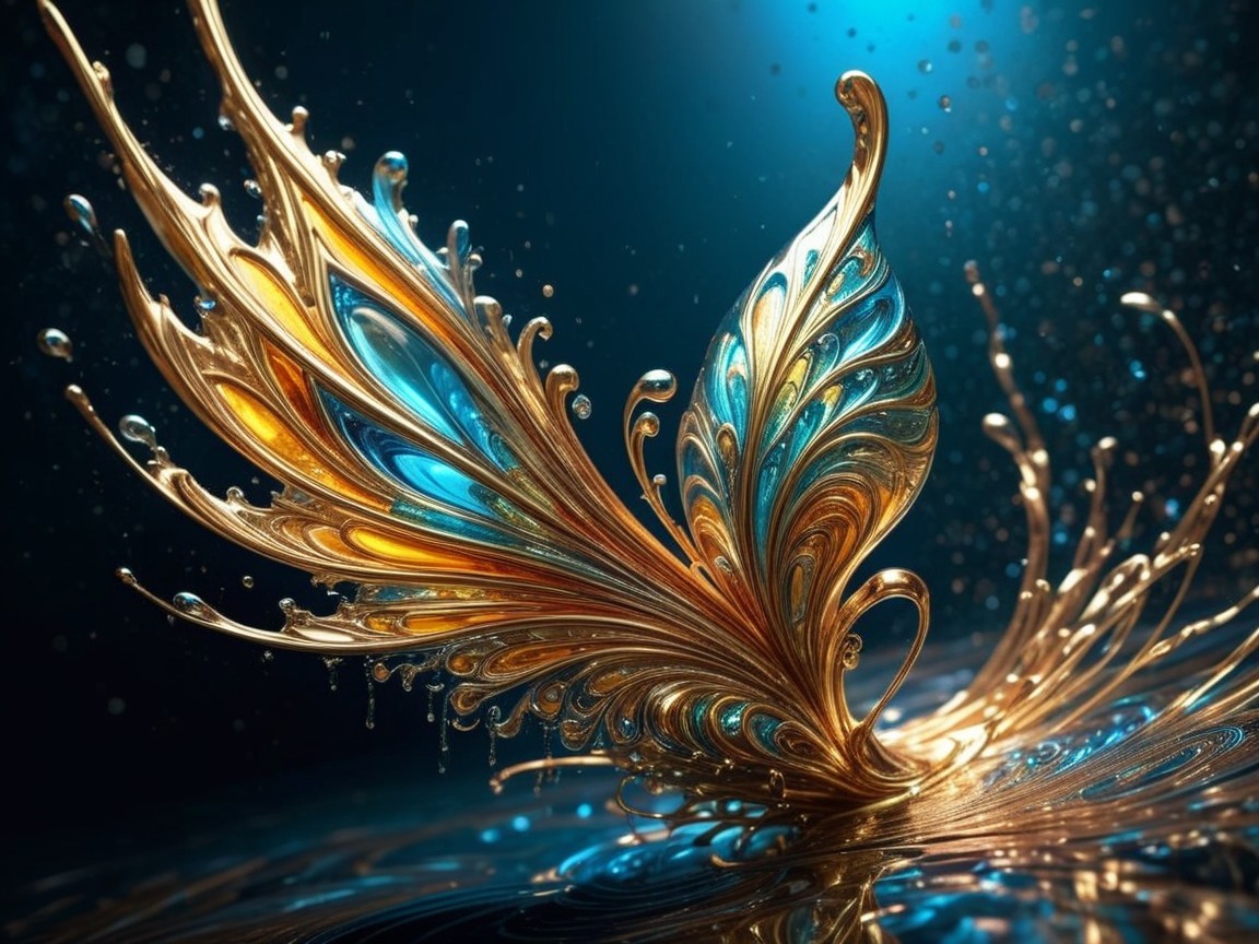 Abstract Butterfly with Vibrant Patterns and Colors