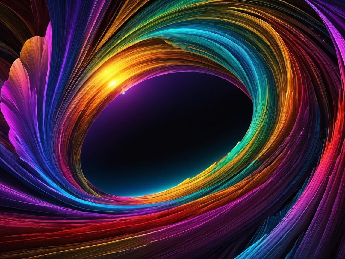 Vibrant Multicolored Vortex with Radiant Light