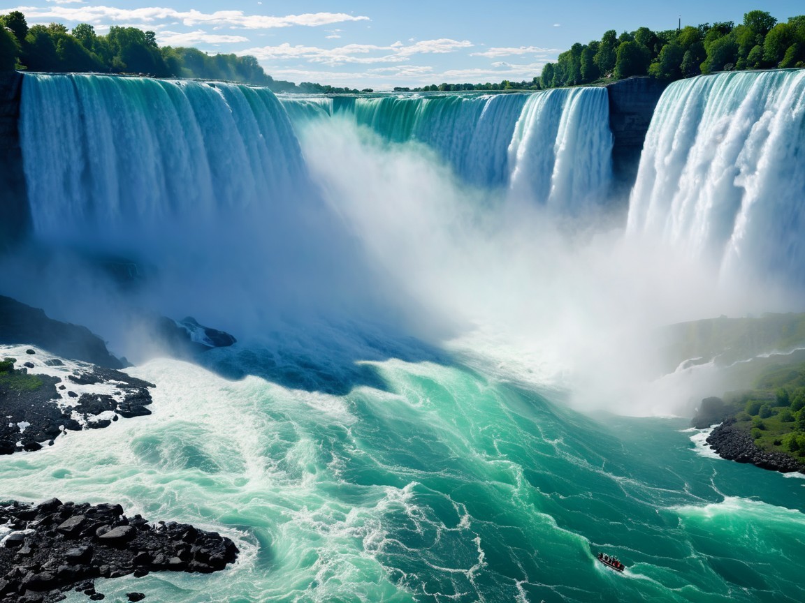 Stunning View of Niagara Falls and Surrounding Nature