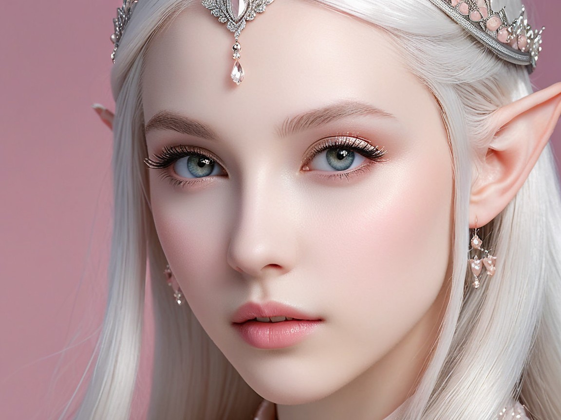 Close-Up Portrait of a Young Fantasy Character