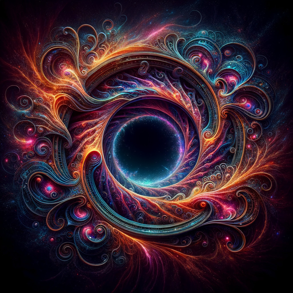 Vibrant Swirl of Colors with Intricate Patterns