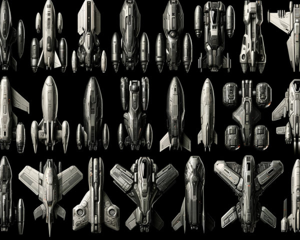 Futuristic Spacecraft Designs and Features Collection