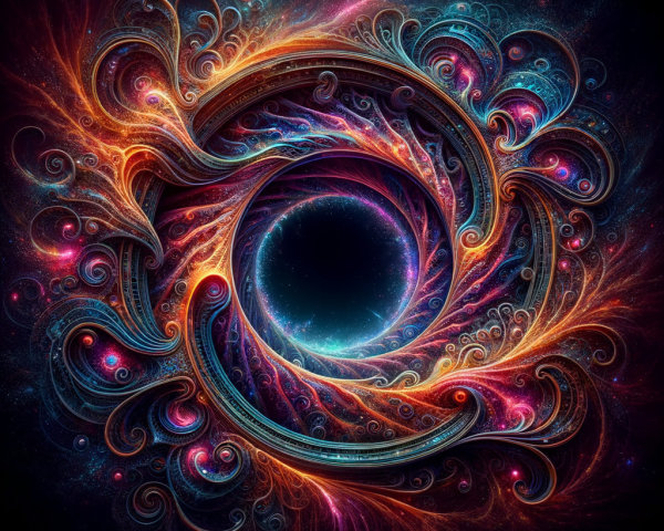 Vibrant Swirl of Colors with Intricate Patterns