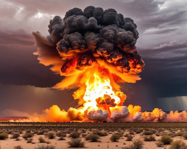 Massive Explosion Creates Dramatic Mushroom Cloud